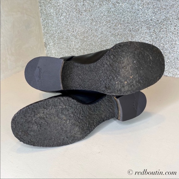 ♥️SOLD black leather Combat Boots Metal embossed - Picture 7 of 8